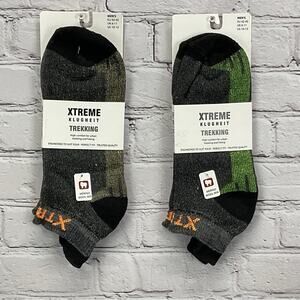 Xtreme Wool Blend Socks Men's Size 10-13 Multicolor Low Rise Trekking Hiking NWT